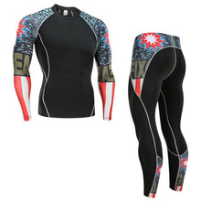 Load image into Gallery viewer, Winter Thermal Underwear Set Men&#39;s Sportswear Gym Training Jogging Tight Suits Plus Size