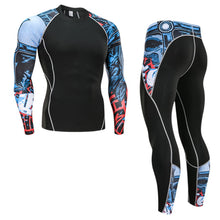 Load image into Gallery viewer, Winter Thermal Underwear Set Men&#39;s Sportswear Gym Training Jogging Tight Suits Plus Size