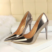 Load image into Gallery viewer, Patent Leather Woman Sexy Party High Heels Office Pumps Wedding Bridal Shoes