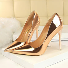Load image into Gallery viewer, Patent Leather Woman Sexy Party High Heels Office Pumps Wedding Bridal Shoes