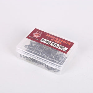 100 pcs High Carbon Steel Barbed Hooks Hook Bait Soft Fishing Bait