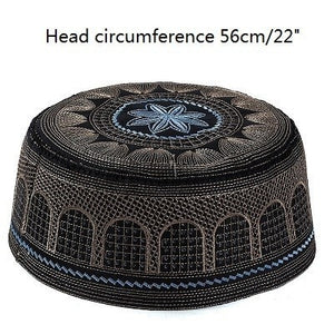 Black Muslim Hats Men Başörtüsü Arabic Turkish Topi Kufi Hat Jewish Kippah Namaz Islam Cap Turbante Turco Hombre Kippot Bonnet