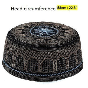 Black Muslim Hats Men Başörtüsü Arabic Turkish Topi Kufi Hat Jewish Kippah Namaz Islam Cap Turbante Turco Hombre Kippot Bonnet