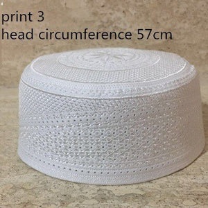 Black Muslim Hats Men Başörtüsü Arabic Turkish Topi Kufi Hat Jewish Kippah Namaz Islam Cap Turbante Turco Hombre Kippot Bonnet