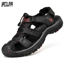 Load image into Gallery viewer, BAOLUMA Genuine Leather Classic Men Shoes Comfortable Casual Ankle Strap Sandal