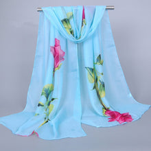 Load image into Gallery viewer, Tdoluans Scarf Luxury Brand Chiffon Silk Hijab Print Long Scarves Women Shawls