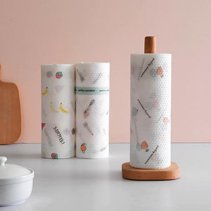 50 sheet/roll Reusable Lazy Rag Bamboo Towels Kitchen Dish Cloth Paper Towel Roll Organic Washable Dish Cloths New