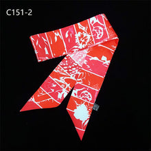 Load image into Gallery viewer, 2020 Spring New Design Silk Floral Scarf For Women Hair Neck Bag Scarves