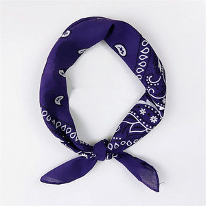 Printed Cotton Square Scarf Men Women Hip Hop Bandana Head Neck Wrist Wrap