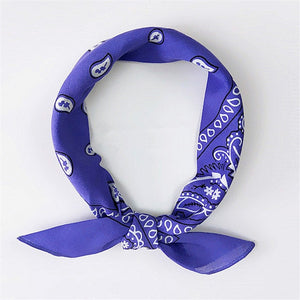 Printed Cotton Square Scarf Men Women Hip Hop Bandana Head Neck Wrist Wrap