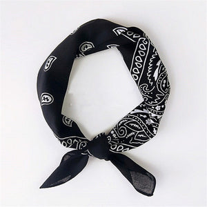 Printed Cotton Square Scarf Men Women Hip Hop Bandana Head Neck Wrist Wrap