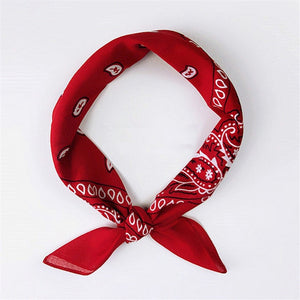 Printed Cotton Square Scarf Men Women Hip Hop Bandana Head Neck Wrist Wrap