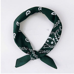 Printed Cotton Square Scarf Men Women Hip Hop Bandana Head Neck Wrist Wrap