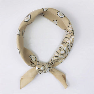 Printed Cotton Square Scarf Men Women Hip Hop Bandana Head Neck Wrist Wrap