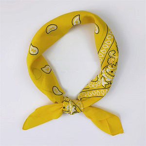 Printed Cotton Square Scarf Men Women Hip Hop Bandana Head Neck Wrist Wrap