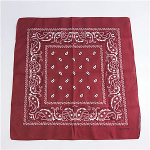 Printed Cotton Square Scarf Men Women Hip Hop Bandana Head Neck Wrist Wrap