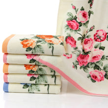Load image into Gallery viewer, New Flower Printed Cotton Face Towel, Quality Pattern Bathroom Hand Towels, Beach Terry Towels, Petites Serviette