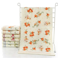 Load image into Gallery viewer, New Flower Printed Cotton Face Towel, Quality Pattern Bathroom Hand Towels, Beach Terry Towels, Petites Serviette