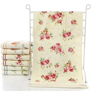 New Flower Printed Cotton Face Towel, Quality Pattern Bathroom Hand Towels, Beach Terry Towels, Petites Serviette