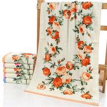 Load image into Gallery viewer, New Flower Printed Cotton Face Towel, Quality Pattern Bathroom Hand Towels, Beach Terry Towels, Petites Serviette