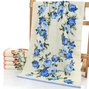 New Flower Printed Cotton Face Towel, Quality Pattern Bathroom Hand Towels, Beach Terry Towels, Petites Serviette