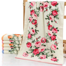 Load image into Gallery viewer, New Flower Printed Cotton Face Towel, Quality Pattern Bathroom Hand Towels, Beach Terry Towels, Petites Serviette