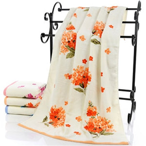 New Flower Printed Cotton Face Towel, Quality Pattern Bathroom Hand Towels, Beach Terry Towels, Petites Serviette
