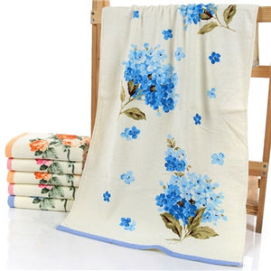 New Flower Printed Cotton Face Towel, Quality Pattern Bathroom Hand Towels, Beach Terry Towels, Petites Serviette