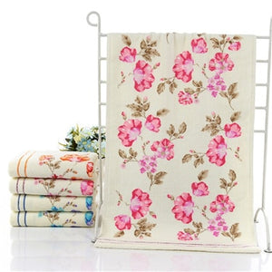 New Flower Printed Cotton Face Towel, Quality Pattern Bathroom Hand Towels, Beach Terry Towels, Petites Serviette