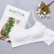 Load image into Gallery viewer, Sports Bra White Plain
