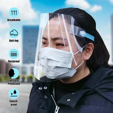 Transparent PVC Full Face Mask for Protection Anti-Fog Anti-Dust for Kid/Adult