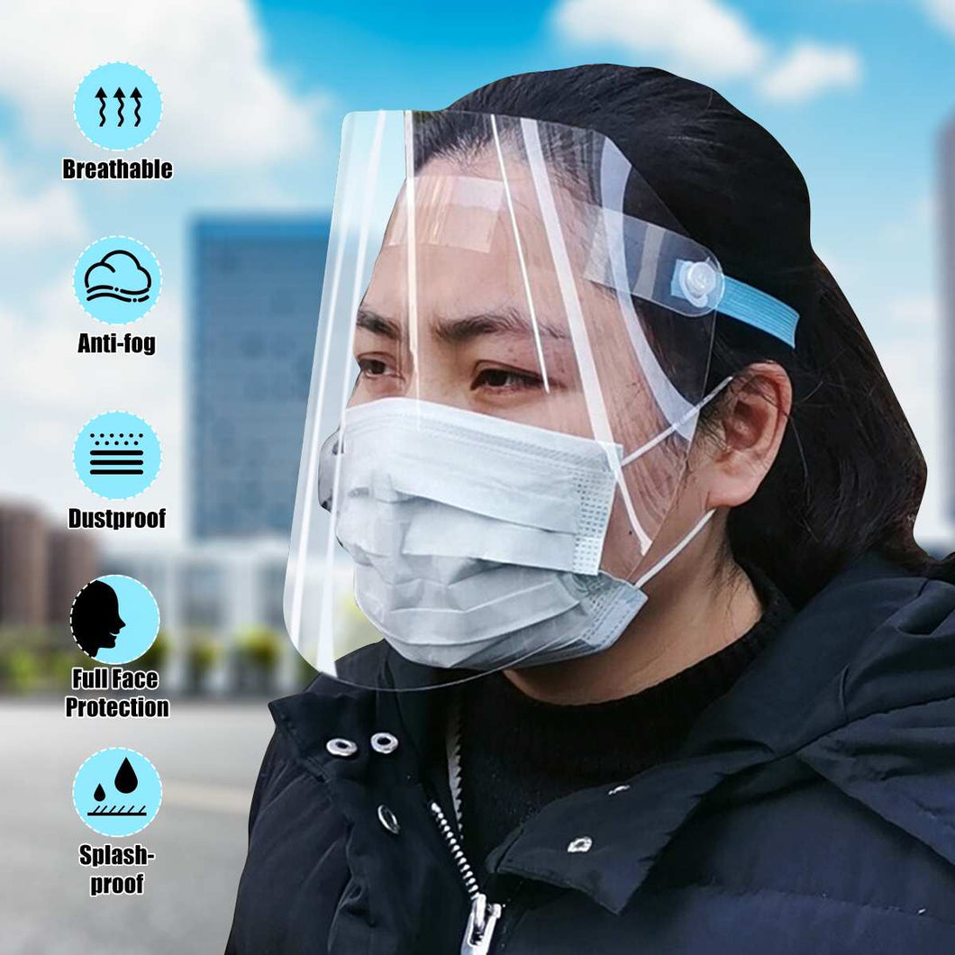 Transparent PVC Full Face Mask for Protection Anti-Fog Anti-Dust for Kid/Adult