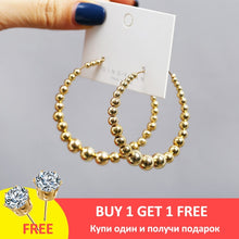 Load image into Gallery viewer, TRENDY Hoop Earrings Gold Pearl Metal Fashion for Women Party Jewelry