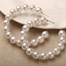 Load image into Gallery viewer, TRENDY Hoop Earrings Gold Pearl Metal Fashion for Women Party Jewelry