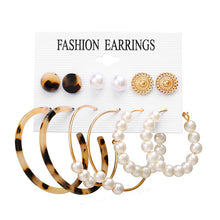 Load image into Gallery viewer, TRENDY Hoop Earrings Gold Pearl Metal Fashion for Women Party Jewelry
