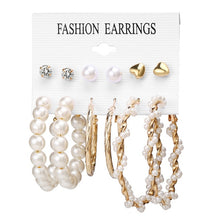 Load image into Gallery viewer, TRENDY Hoop Earrings Gold Pearl Metal Fashion for Women Party Jewelry