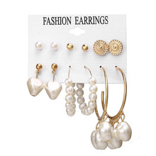 Load image into Gallery viewer, TRENDY Hoop Earrings Gold Pearl Metal Fashion for Women Party Jewelry