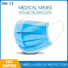 Load image into Gallery viewer, 10/50/100pcs - 3 Layers Disposable Mask Anti Air Pollution Dust Protective Mouth Mask