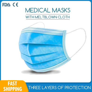 10/50/100pcs - 3 Layers Disposable Mask Anti Air Pollution Dust Protective Mouth Mask
