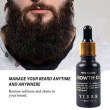 Load image into Gallery viewer, Men Beard Growth Oil Kit Nourishing Enhancer Wax Balm Moustache Oil Leave-In Conditioner