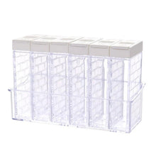 Load image into Gallery viewer, 6pcs/set Acrylic Transparent Spice Jar Colorful Lid Seasoning Box Salt Condiment Storage Containers