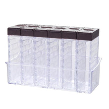Load image into Gallery viewer, 6pcs/set Acrylic Transparent Spice Jar Colorful Lid Seasoning Box Salt Condiment Storage Containers