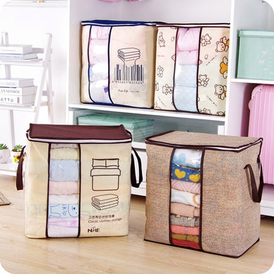 New Clothes Storage Bag Organizer 45.5*51*29cm Folding Closet Organizer For Pillow Quilt Blanket Bedding