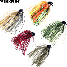 Load image into Gallery viewer, 5Pcs Jig Fishing Lures Pesca Artificial Bait Skirt Rubber Fishing Jigs Head Buzz Swim Bass Jig 7g /10g/14g 1/4oz 3/8oz 1/2oz