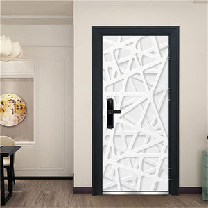 3D Door Sticker Decoration Wallpaper Modern Design Self-Adhesive Waterproof Decal