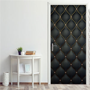 3D Door Sticker Decoration Wallpaper Modern Design Self-Adhesive Waterproof Decal