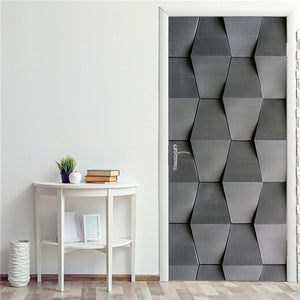 3D Door Sticker Decoration Wallpaper Modern Design Self-Adhesive Waterproof Decal