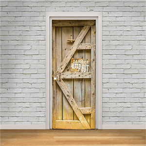 3D Door Sticker Decoration Wallpaper Modern Design Self-Adhesive Waterproof Decal