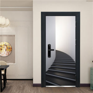 3D Door Sticker Decoration Wallpaper Modern Design Self-Adhesive Waterproof Decal