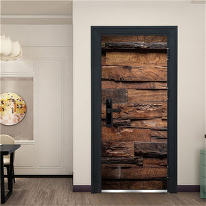 3D Door Sticker Decoration Wallpaper Modern Design Self-Adhesive Waterproof Decal